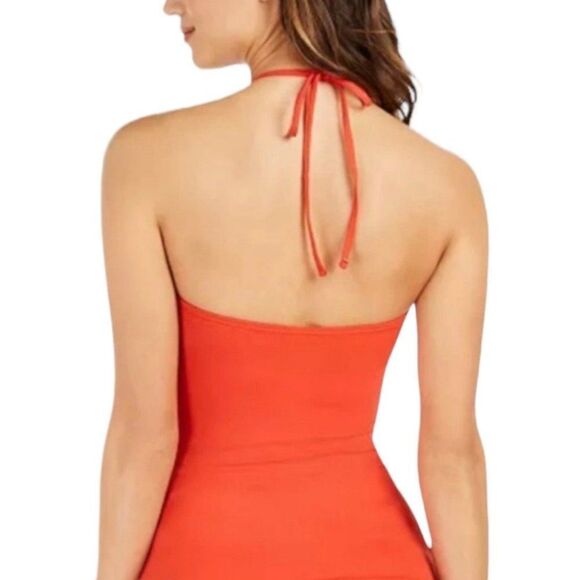 Michael Kors Logo Ring Bandini Swim Halter Top & Bottom 2 piece Set - Sea Coral - Picture 6 of 16